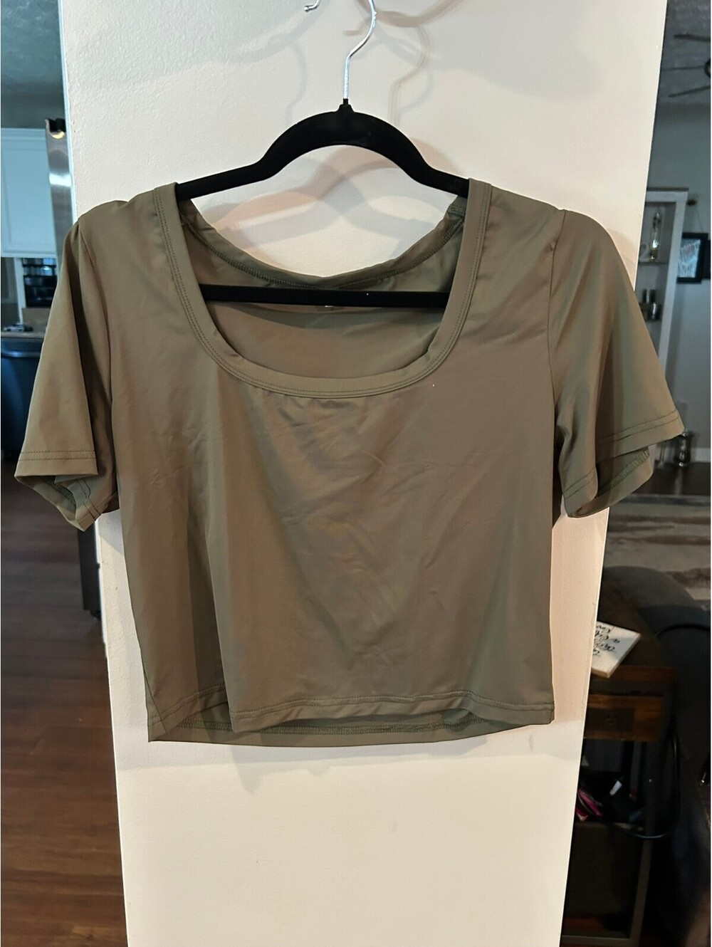 Olive Green Crop Top